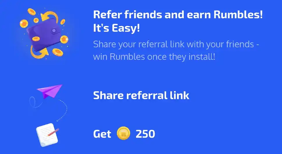 Rumble app refer and Earn 